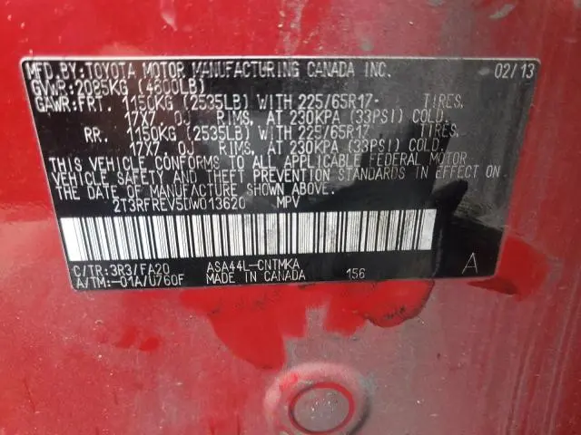 2013 TOYOTA RAV4 XLE  