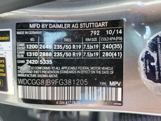2015 MERCEDES-BENZ GLK 350 4MATIC  