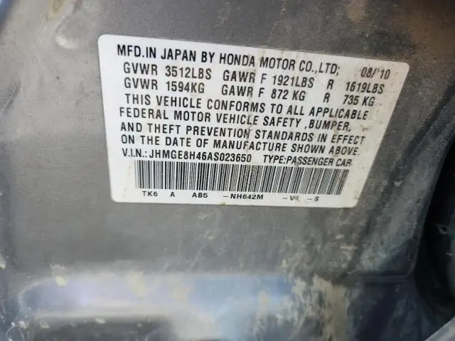 2010 HONDA FIT SPORT