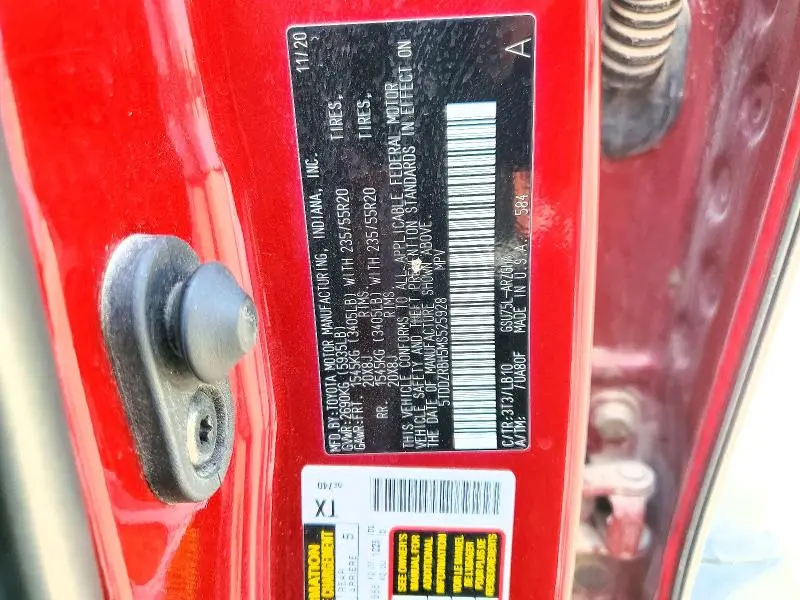 2021 TOYOTA HIGHLANDER LIMITED  