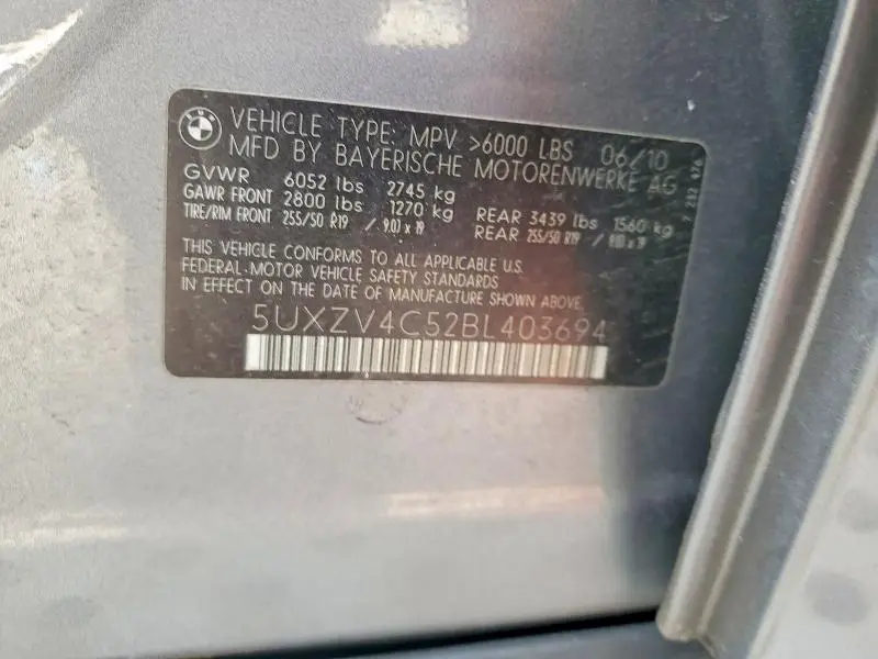 2011 BMW X5 XDRIVE35I  