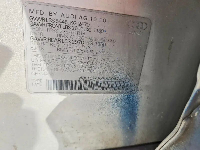 2011 AUDI Q5 PREMIUM  