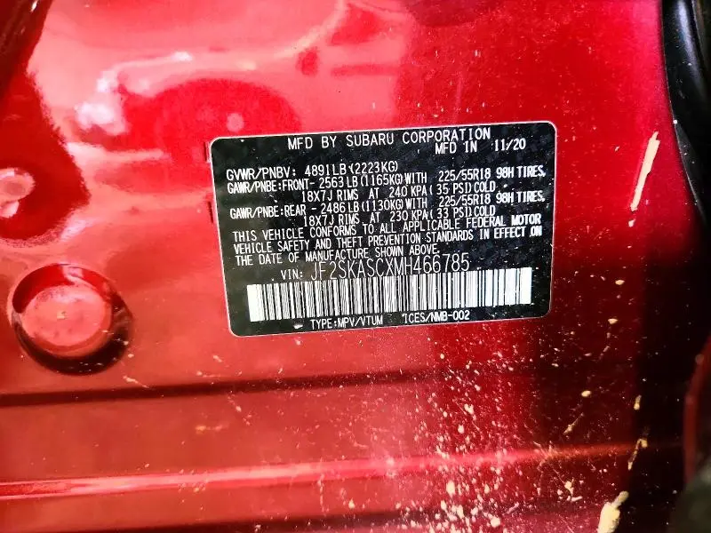 2021 SUBARU FORESTER LIMITED  