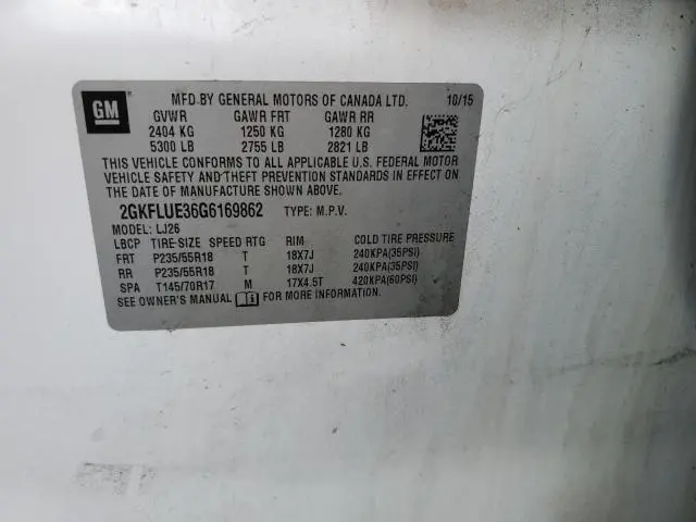 2016 GMC TERRAIN SLT  