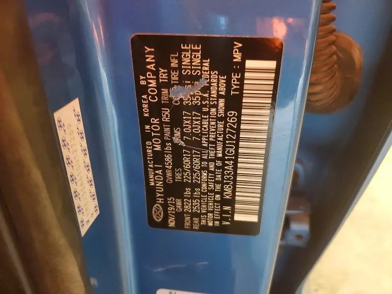 2016 HYUNDAI TUCSON LIMITED  