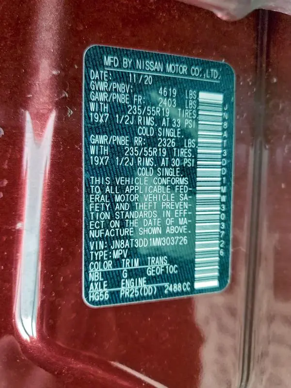 2021 NISSAN ROGUE PLATINUM  