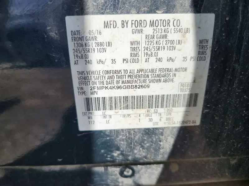 2016 FORD EDGE TITANIUM  