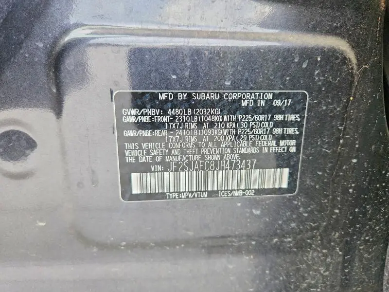 2018 SUBARU FORESTER 2.5I PREMIUM  