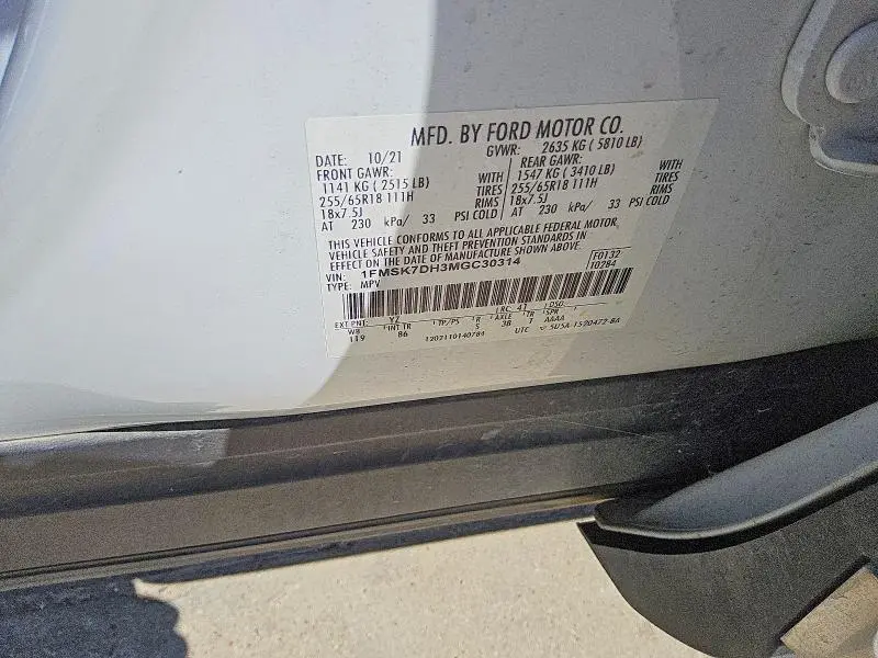 2021 FORD EXPLORER XLT  