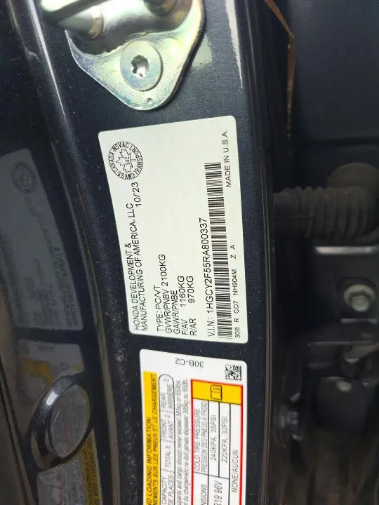 2024 HONDA ACCORD HYBRID SPORT  