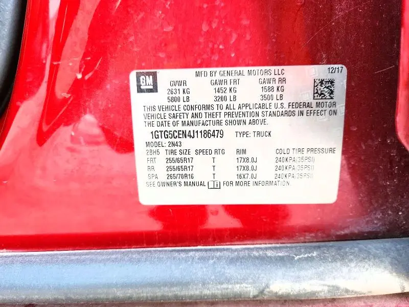 2018 GMC CANYON SLE  