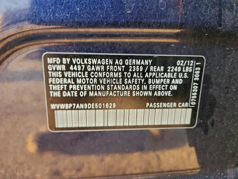 2013 VOLKSWAGEN CC SPORT  