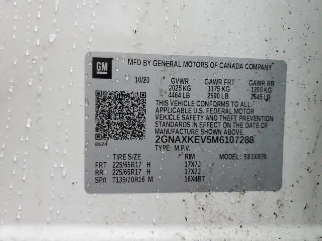 2021 CHEVROLET EQUINOX LT  