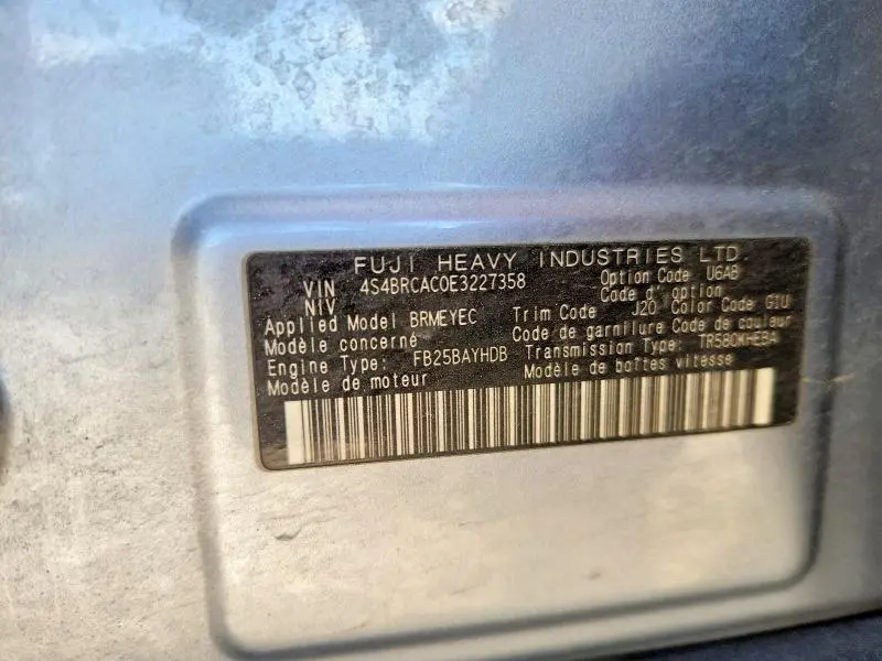 2014 SUBARU OUTBACK 2.5I  