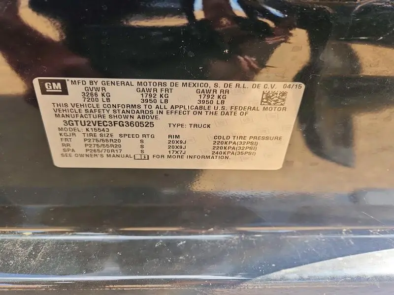 2015 GMC SIERRA K1500 SLT  
