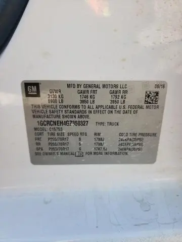 2016 CHEVROLET SILVERADO C1500  