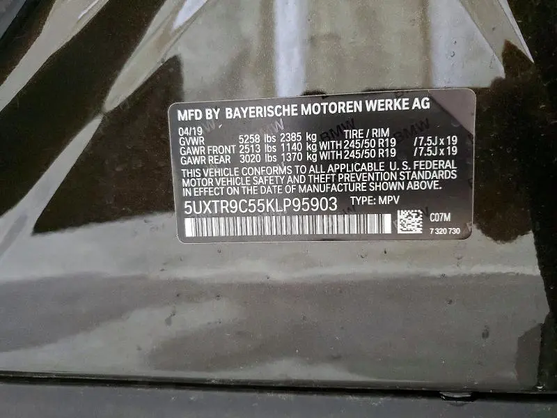 2019 BMW X3 XDRIVE30I  