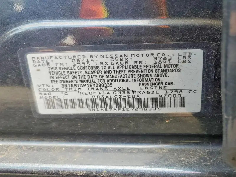 2014 NISSAN SENTRA FE+ S  