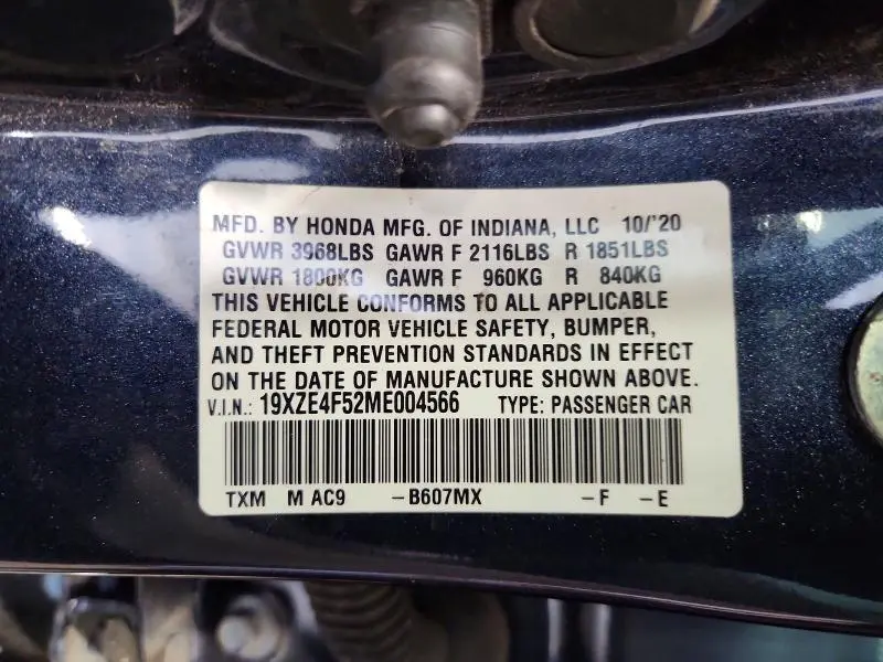 2021 HONDA INSIGHT EX  