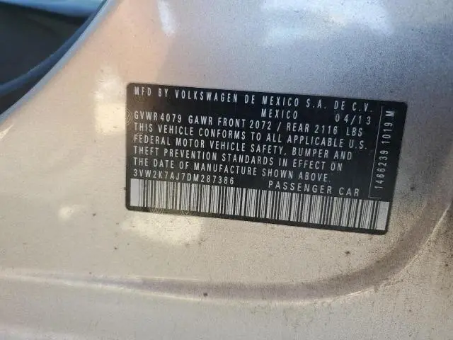 2013 VOLKSWAGEN JETTA BASE  