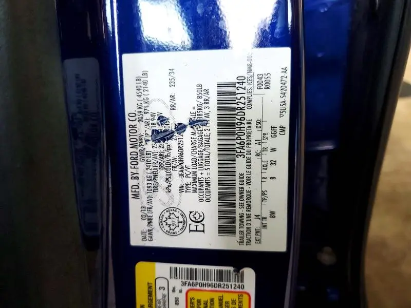 2013 FORD FUSION SE  