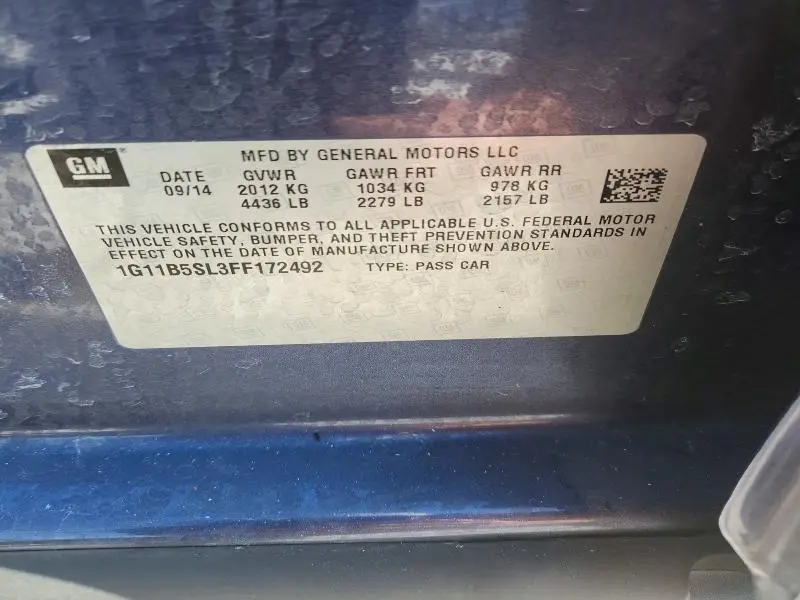 2015 CHEVROLET MALIBU LS  