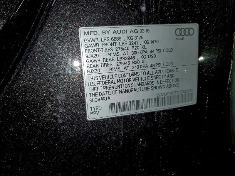 2015 AUDI Q7 PRESTIGE  