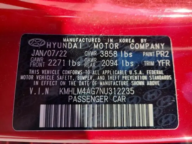 2022 HYUNDAI ELANTRA SEL  