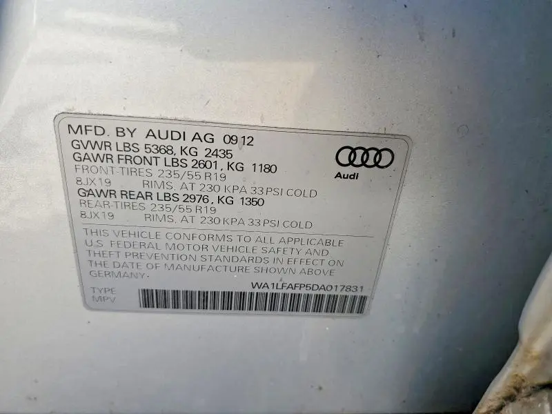2013 AUDI Q5 PREMIUM PLUS  