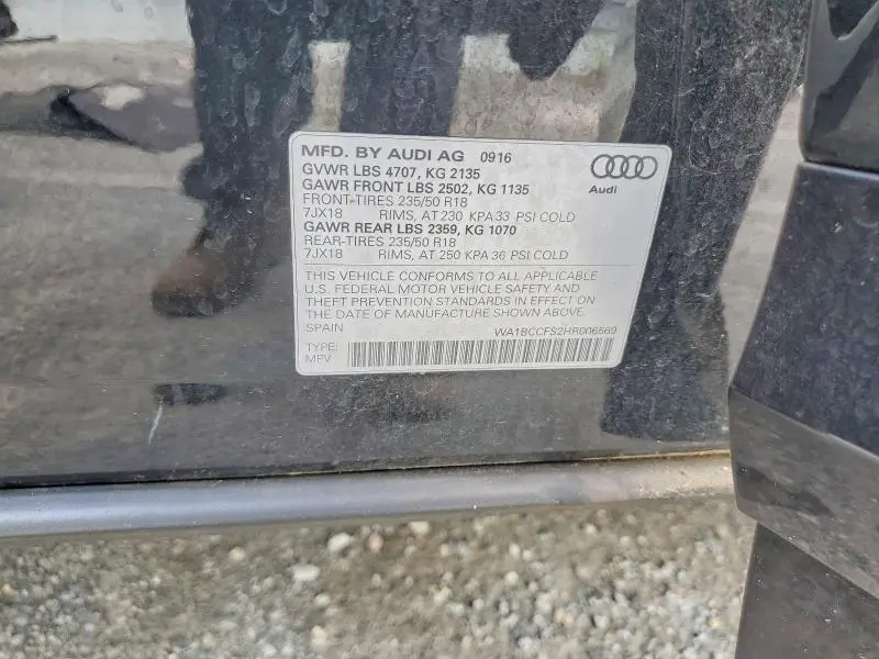 2017 AUDI Q3 PREMIUM  