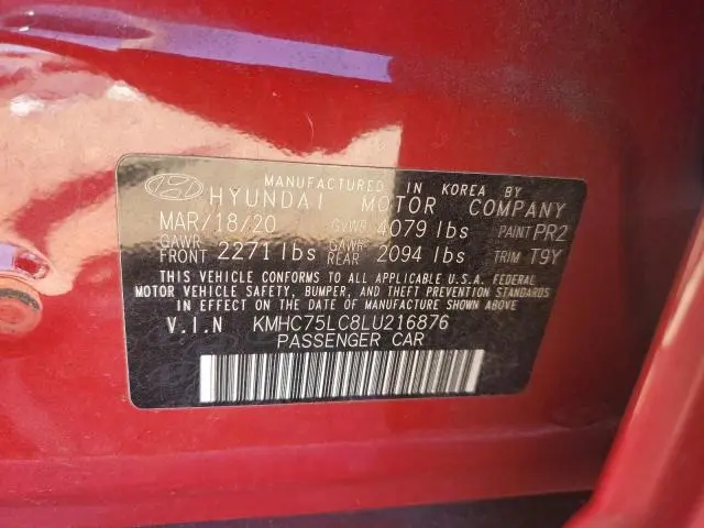2020 HYUNDAI IONIQ SE  