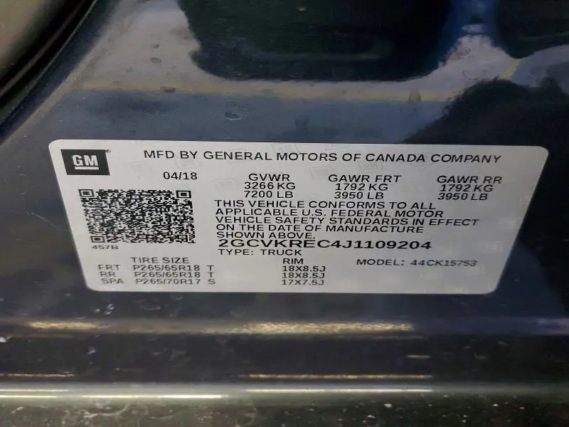 2018 CHEVROLET SILVERADO K1500 LT  