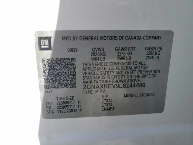 2020 CHEVROLET EQUINOX LT  