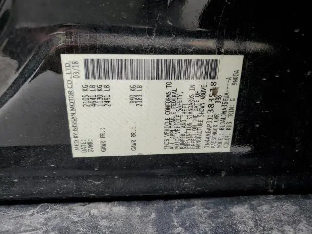 2018 NISSAN MAXIMA 3.5S  