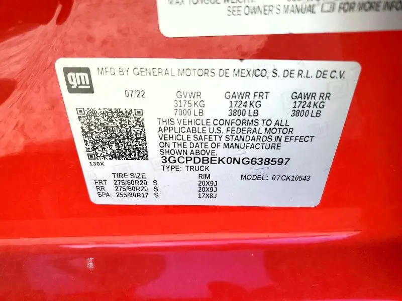 2022 CHEVROLET SILVERADO K1500 CUSTOM  