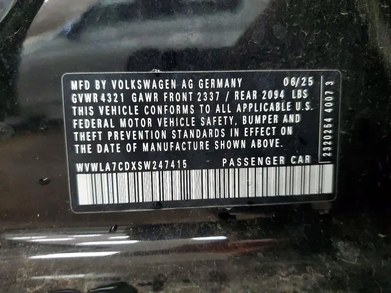 2025 VOLKSWAGEN GTI S  