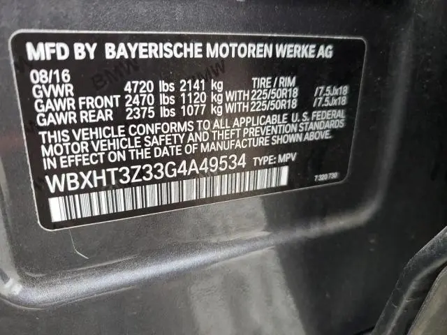 2016 BMW X1 XDRIVE28I  