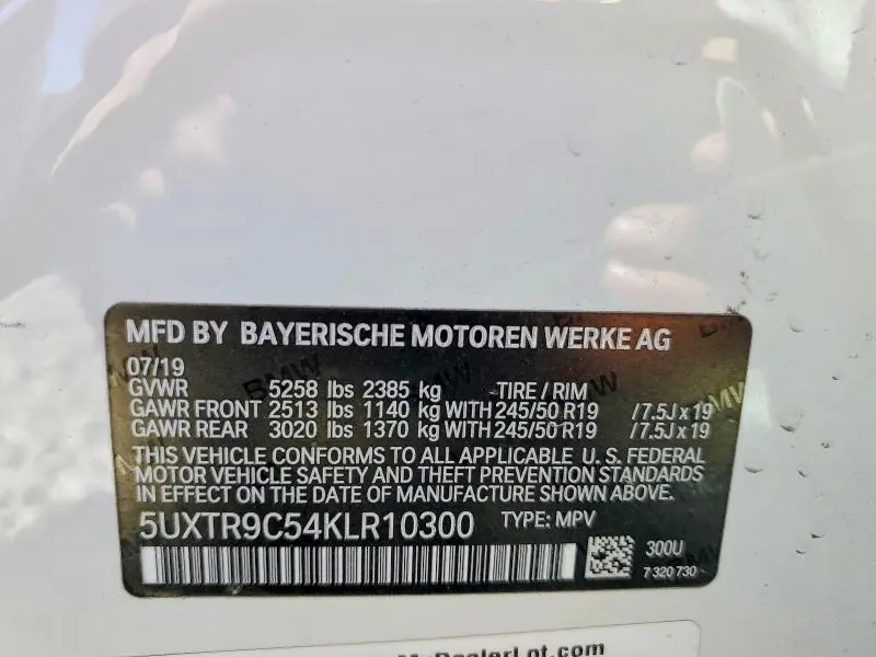 2019 BMW X3 XDRIVE30I  