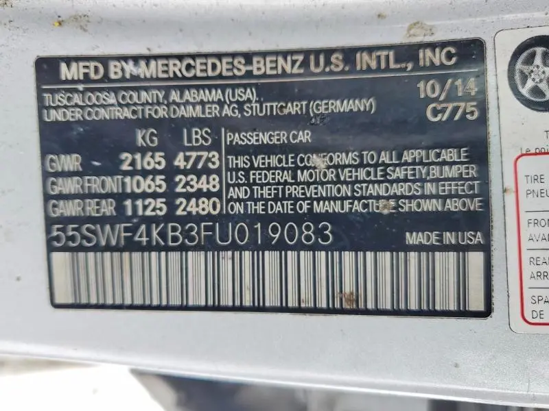 2015 MERCEDES-BENZ C 300 4MATIC  