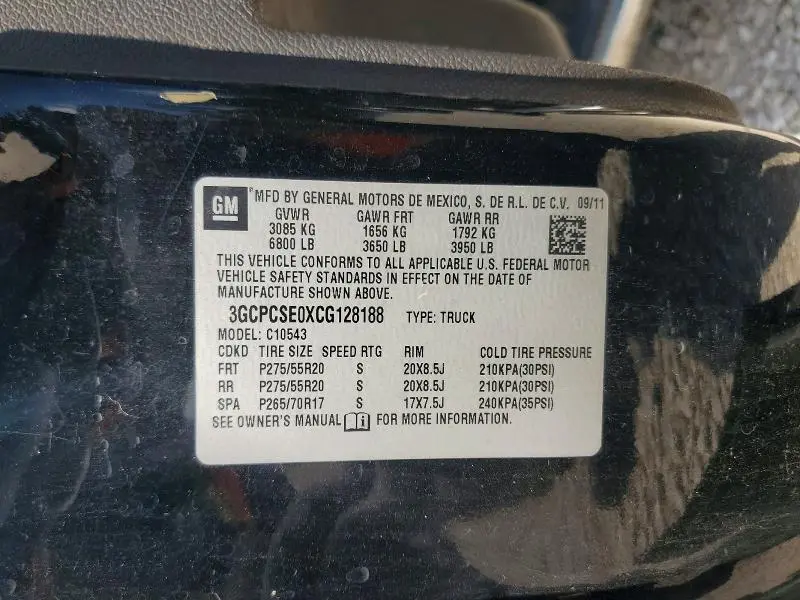 2012 CHEVROLET SILVERADO C1500 LT  