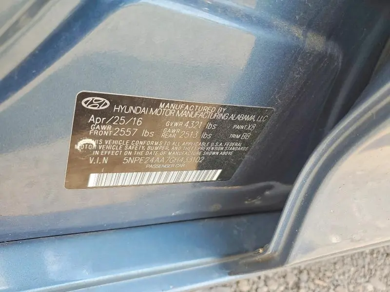 2016 HYUNDAI SONATA ECO  