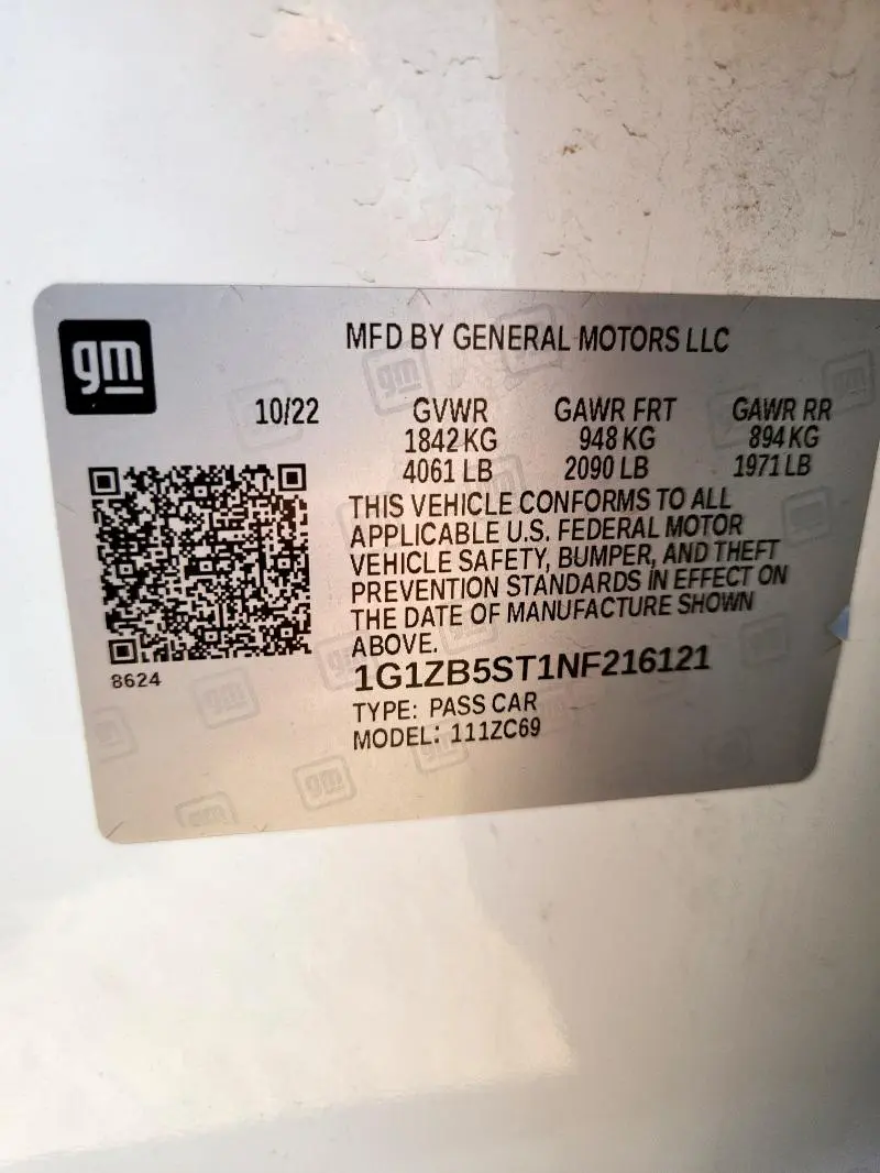 2022 CHEVROLET MALIBU LS  
