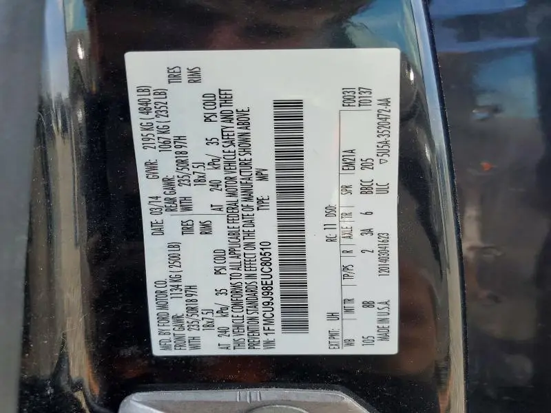 2014 FORD ESCAPE TITANIUM  