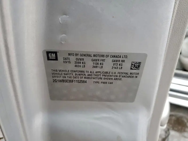 2015 CHEVROLET IMPALA LIMITED LT  