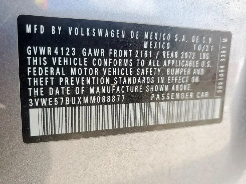 2021 VOLKSWAGEN JETTA SEL  