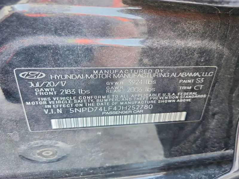 2018 HYUNDAI ELANTRA SE  