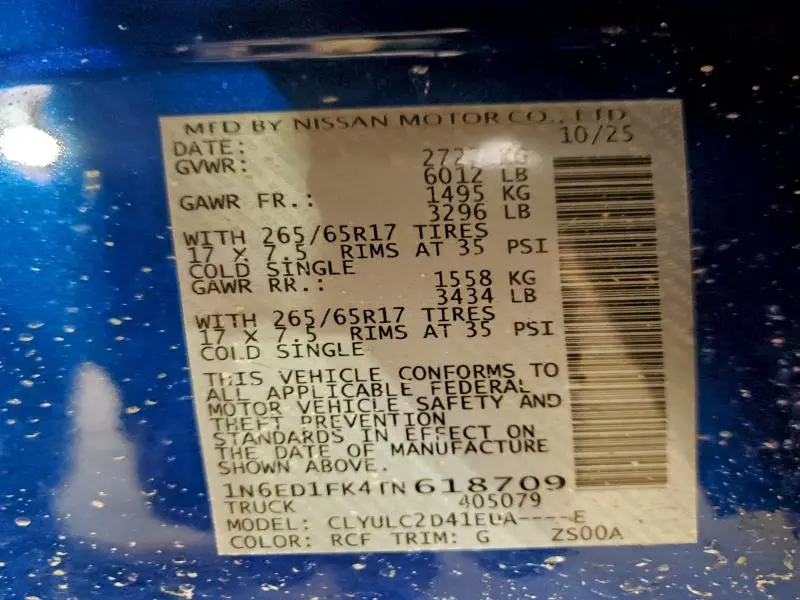 2026 NISSAN FRONTIER SV  