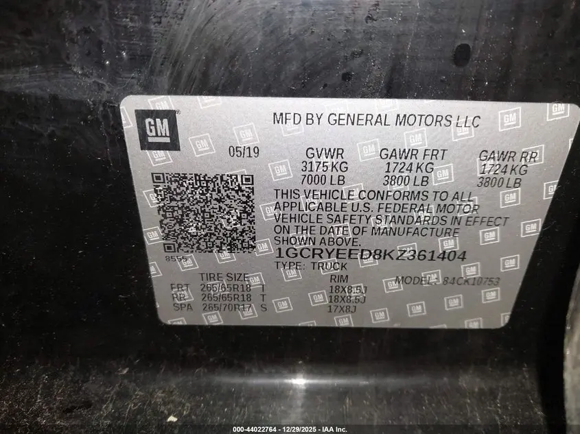 2019 CHEVROLET SILVERADO 1500 RST