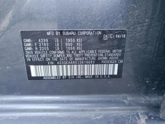 2018 SUBARU IMPREZA 