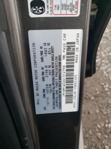 2016 MAZDA 3 TOURING  